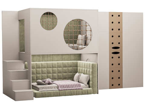 Childrens bunk bed 30 3D Model