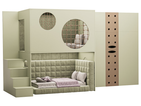Childrens bunk bed 30 Modello 3D
