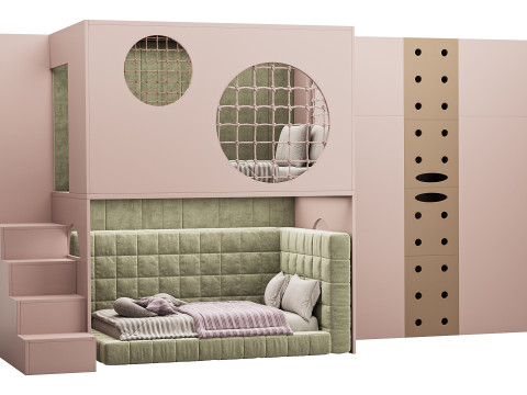 Childrens bunk bed 30 Modello 3D