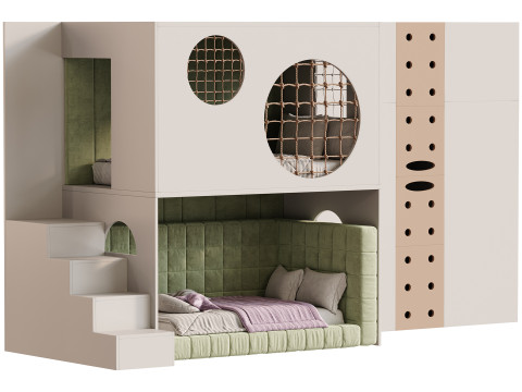 Childrens bunk bed 30 Modello 3D
