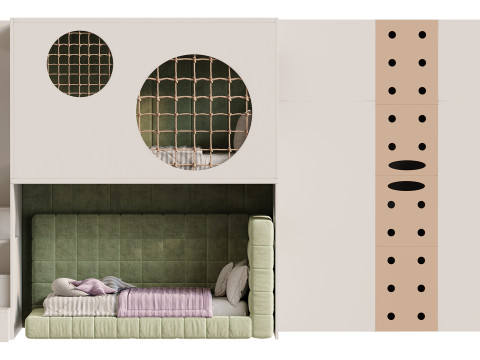 Childrens bunk bed 30 Modello 3D