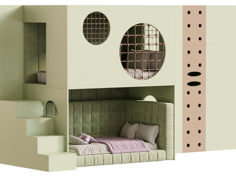 Childrens bunk bed 30 Modello 3D