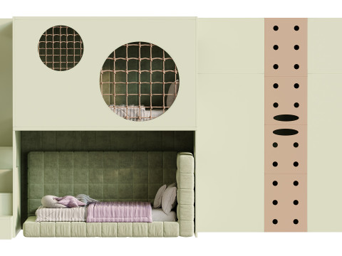 Childrens bunk bed 30 Modello 3D