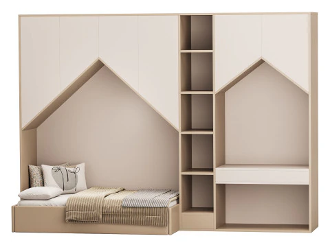 Childrens bunk bed 30 3D Model