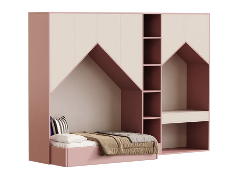 Childrens bunk bed 30 3D Model