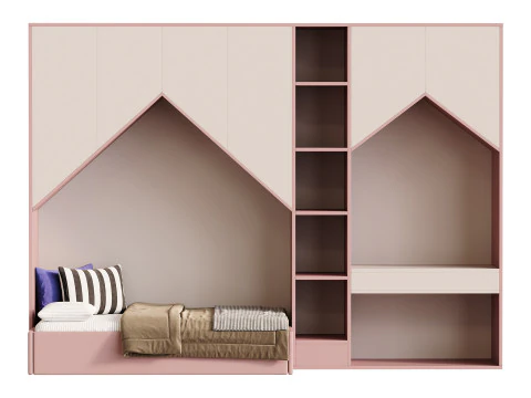 Childrens bunk bed 30 3D Model