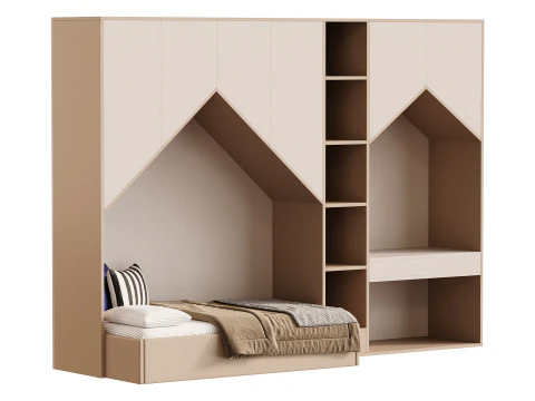 Childrens bunk bed 30 3D Model