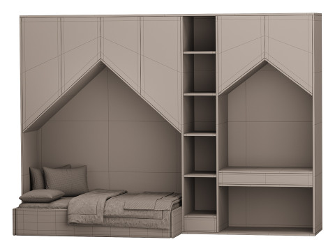 Childrens bunk bed 30 Model 3D