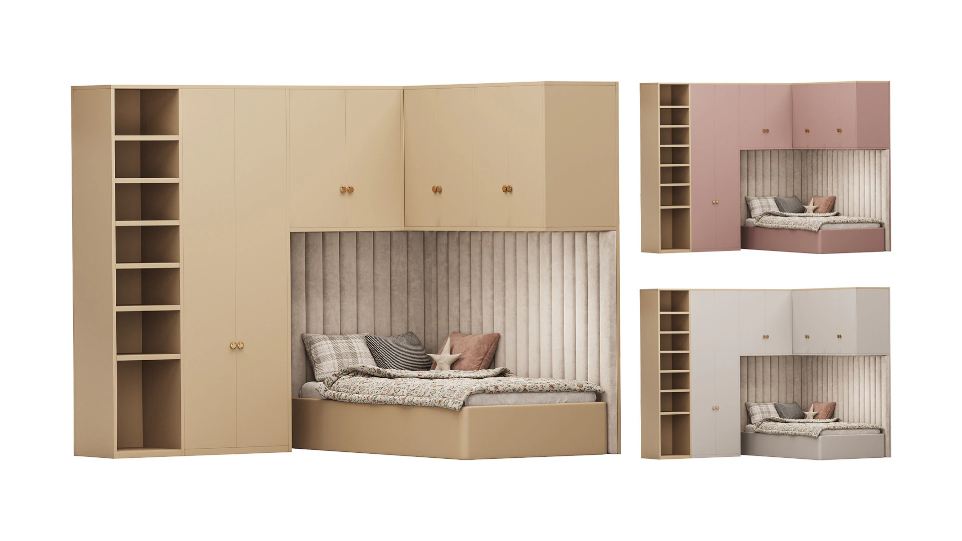 Childrens bunk bed 31 3D Model .c4d .max .obj .3ds .fbx .stl .blend 