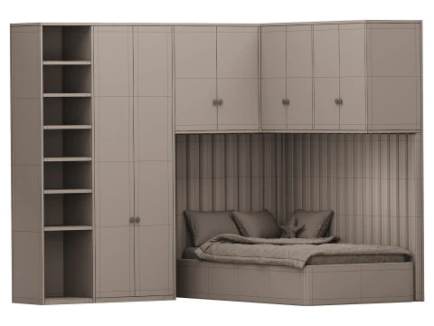 Childrens bunk bed 31 3D Model