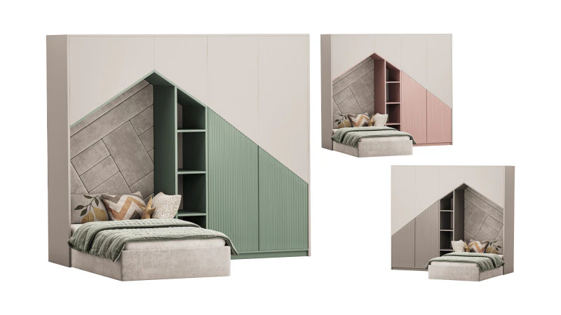 बच्चों का चारपाई बिस्तर 32 3D मॉडल .c4d .max .obj .3ds .fbx .stl .blend 