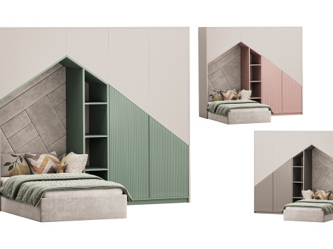 Childrens bunk bed 32 3D Model