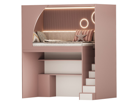 儿童双层床33 3D 模型