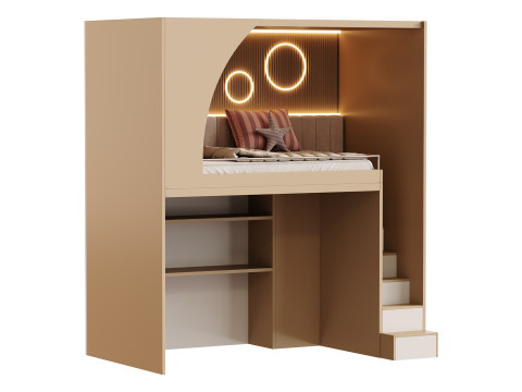 儿童双层床33 3D 模型