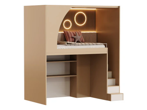 Letto a castello per bambini 33 Modello 3D