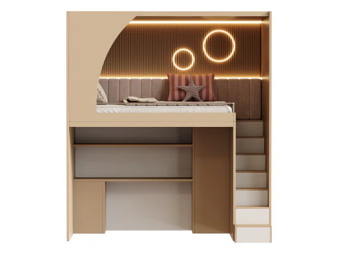 Letto a castello per bambini 33 Modello 3D