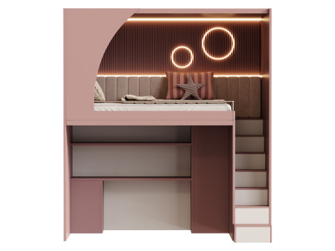 儿童双层床33 3D 模型