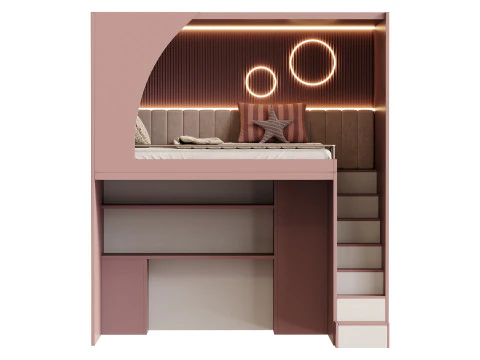 Letto a castello per bambini 33 Modello 3D