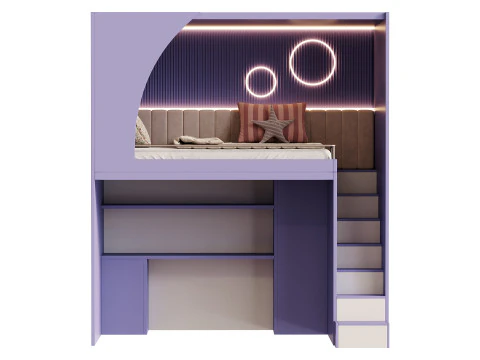 Letto a castello per bambini 33 Modello 3D