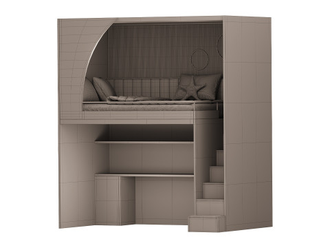 儿童双层床33 3D 模型