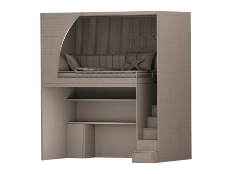 Letto a castello per bambini 33 Modello 3D