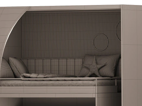 Letto a castello per bambini 33 Modello 3D