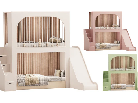 Ł&oacute;żko piętrowe dla dzieci 43 Model 3D