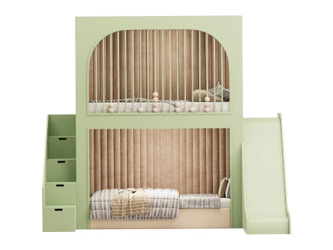 बच्चों का चारपाई बिस्तर 43 3D मॉडल