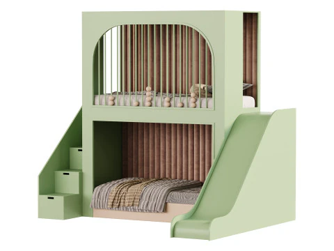 बच्चों का चारपाई बिस्तर 43 3D मॉडल