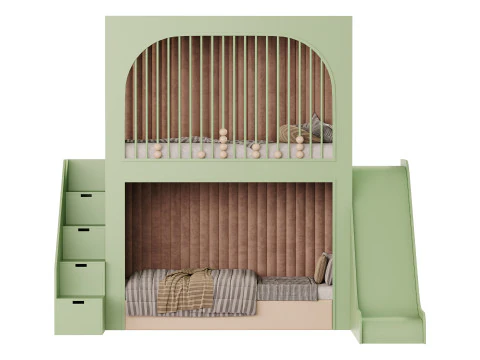 बच्चों का चारपाई बिस्तर 43 3D मॉडल