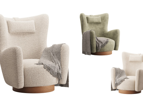 Colette Swivel Armchair 3D Model