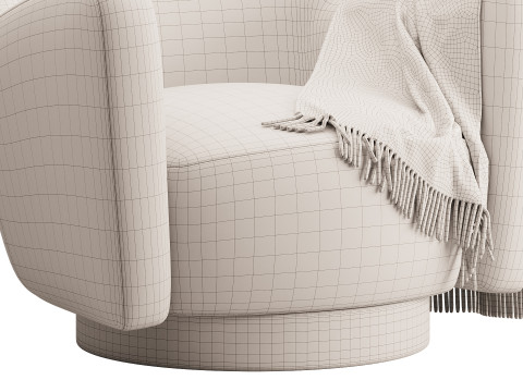 Colette Swivel Armchair 3D Model