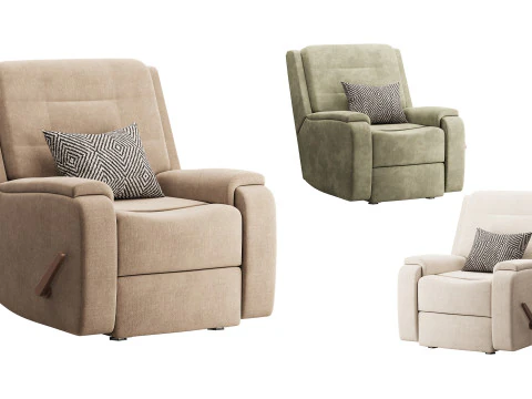 Kursi Kursi Malas Flexsteel Kerrie Power Model 3D