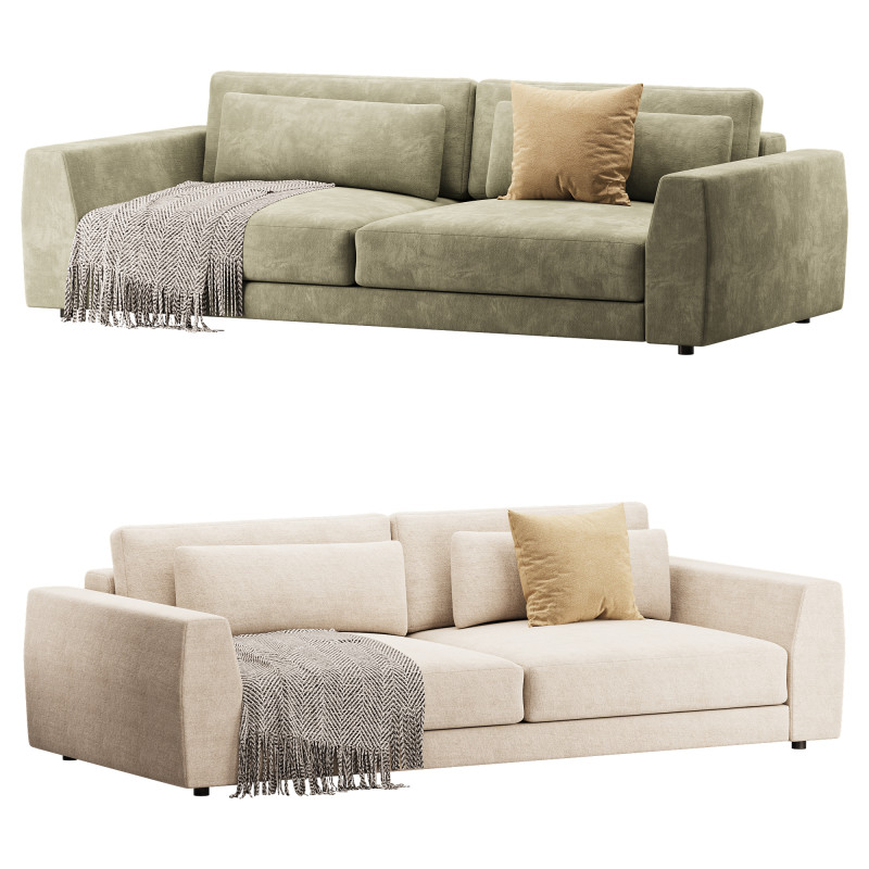 Kaplan Sofa 3D 模型 .c4d .max .obj .3ds .fbx .stl .blend