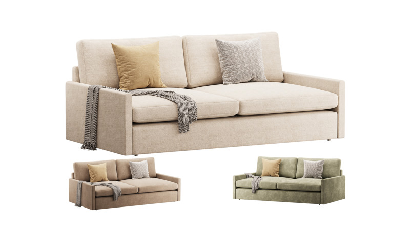 Kipton Sofa 3D 모델 .c4d .max .obj .3ds .fbx .stl .blend