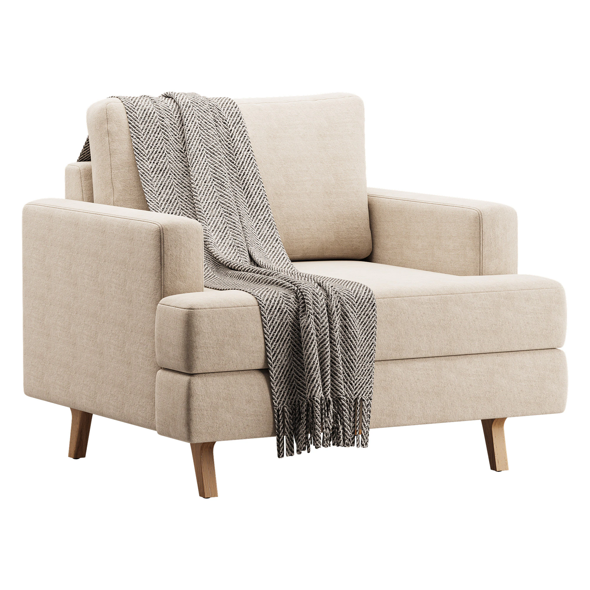Lido Armchair 3D Model .c4d .max .obj .3ds .fbx .stl .blend 