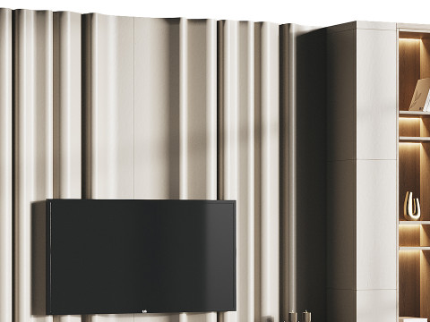 Modern TV Wall 03 3D Model