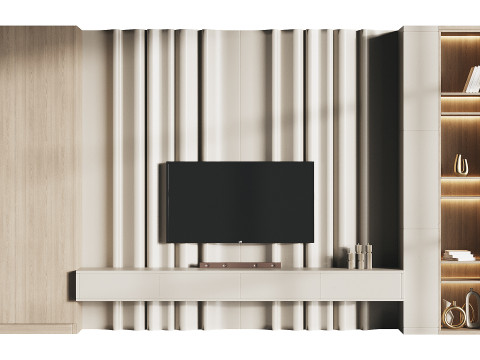 Modern TV Wall 03 3D Model