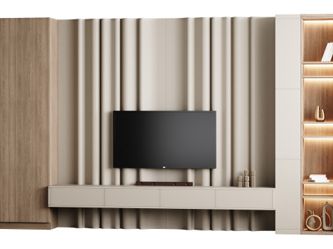 Modern TV Wall 03 3D Model