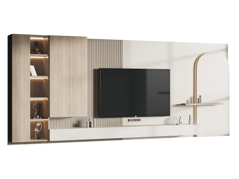 Modern TV Wall 05 3D 모델