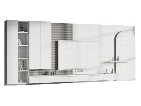 Modern TV Wall 05 3D 모델