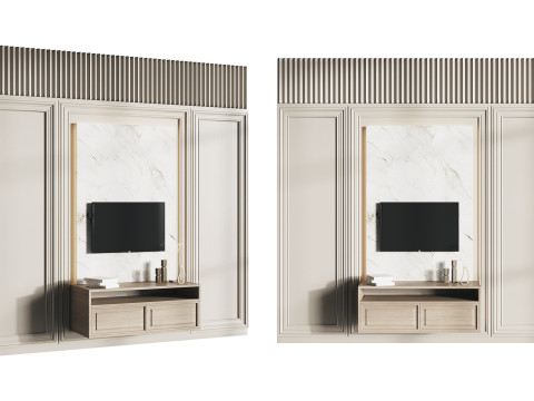 Modern TV Wall 05 3D 모델