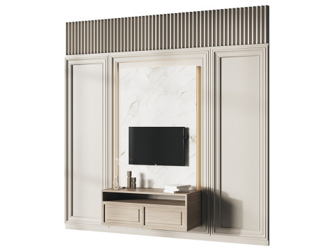 Modern TV Wall 05 3D 모델