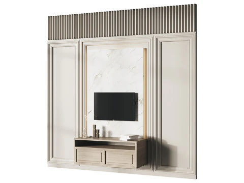 Modern TV Wall 05 3D Model