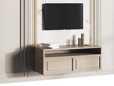 Modern TV Wall 05 3D Model