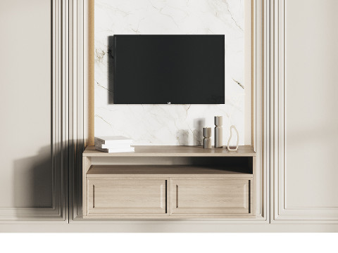 Modern TV Wall 05 3D 모델