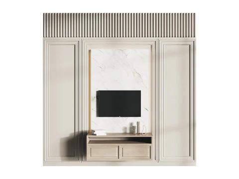 Modern TV Wall 05 3D Model