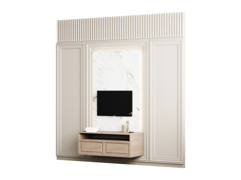 Modern TV Wall 05 3D 모델
