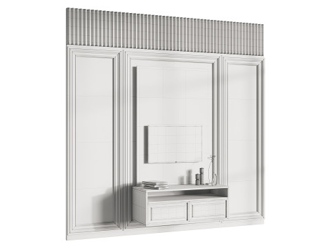 Modern TV Wall 05 3D 모델
