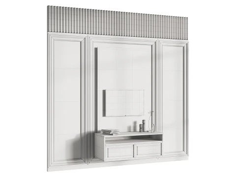 Modern TV Wall 05 3D Model